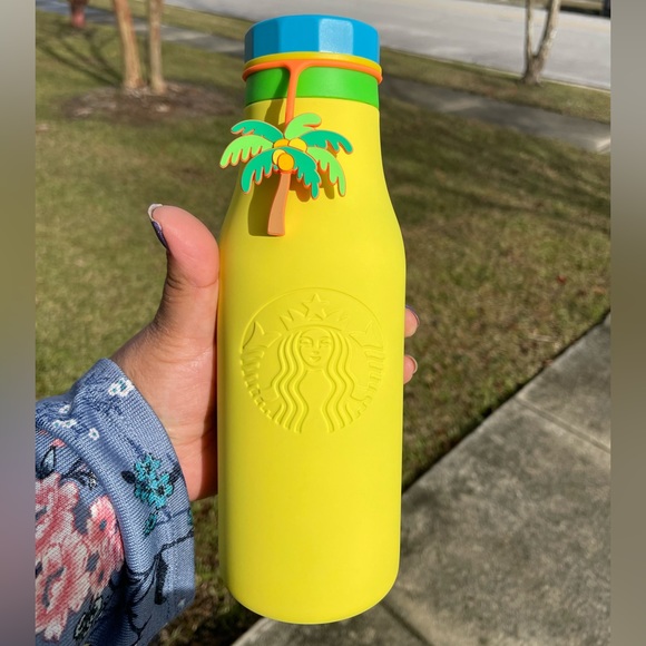 Starbucks Other - Starbucks Overseas Taiwan Yellow Tumbler with Palm Tree